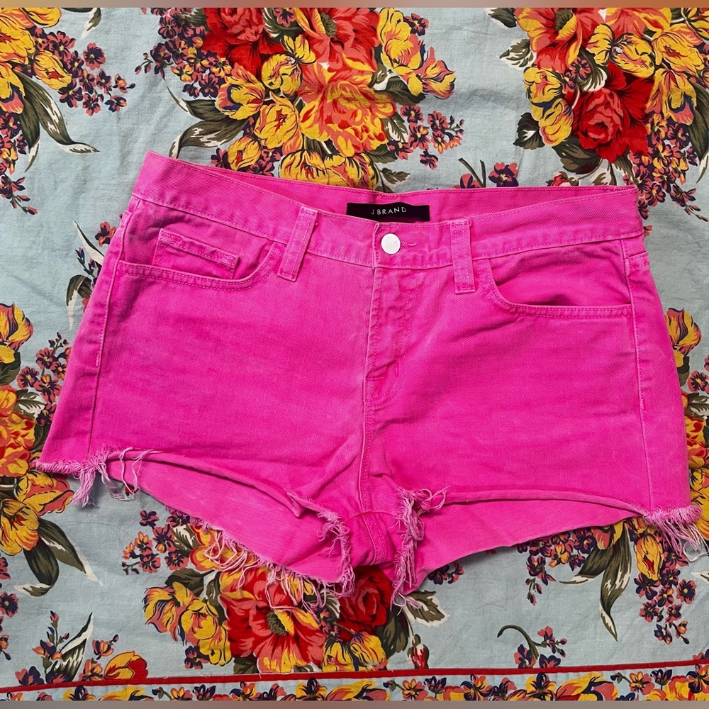 J Brand Women's Vibrant Pink Jean Shorts